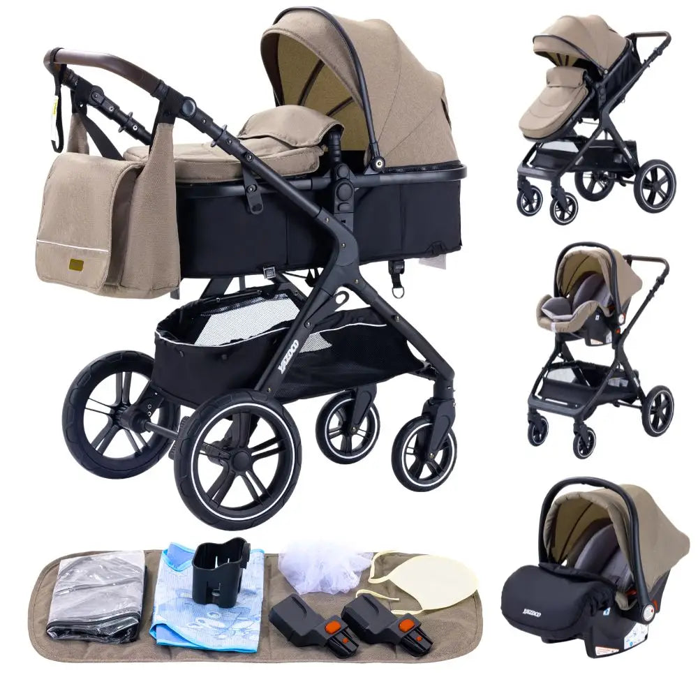 Kinderwagen 3 in 1, Kinderwagen mit vier Rädern, 2-in-1-Babyauto, leichte Kinderwagen, Multifunktions-Kinderwagen, Kinderwagen, Poussette