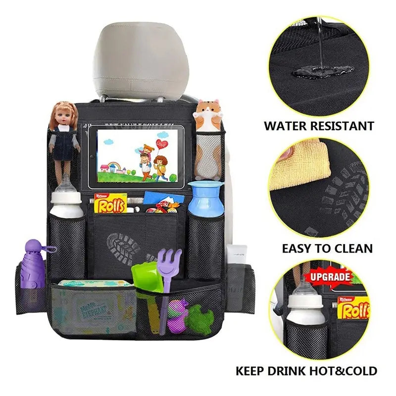 Auto Rücksitz Organizer mit Touchscreen Tablet Halter