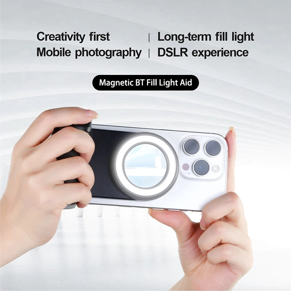 Bluethooth Shutter Selfie Griff mit Licht & Reflektierende Spiegel Foto Stabilisator