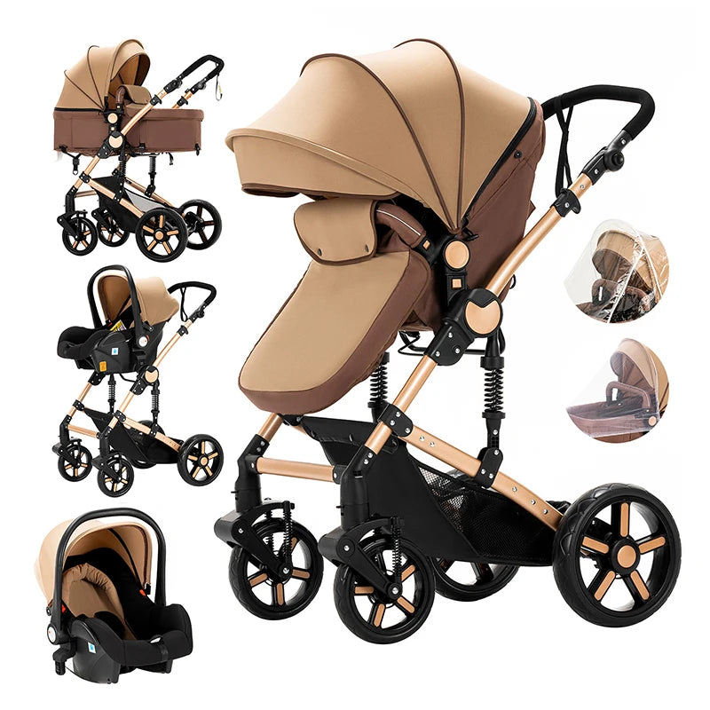 Luxus Kinderwagen 3 in 1 Kinderwagen