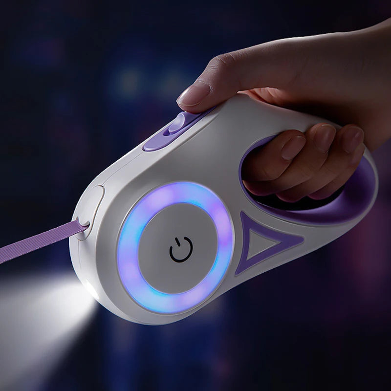 Einziehbare LED-Hundeleine mit Licht
