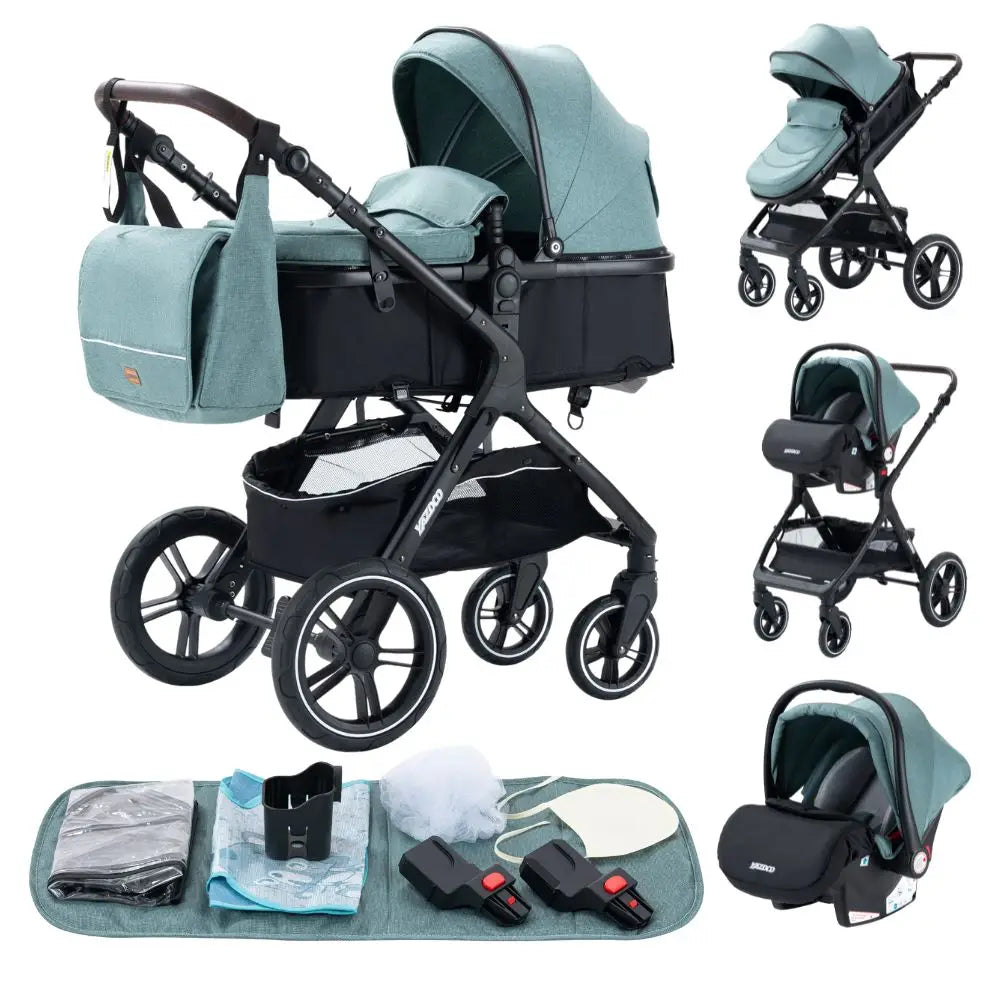 Kinderwagen 3 in 1, Kinderwagen mit vier Rädern, 2-in-1-Babyauto, leichte Kinderwagen, Multifunktions-Kinderwagen, Kinderwagen, Poussette
