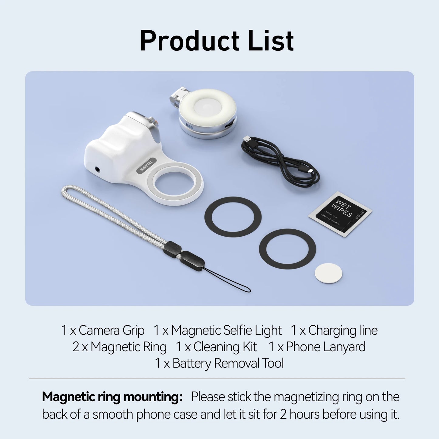Smartphone Kamera Griff Magnetisch mit Fernbedienung für Iphone und Android