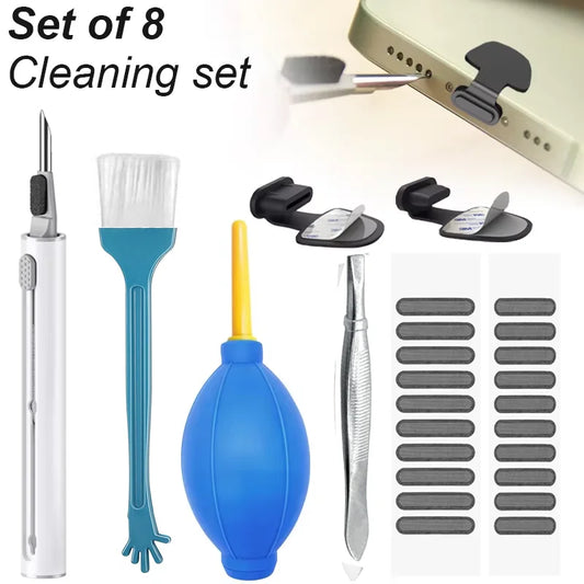 Handy-Ladeanschluss Staubstecker Reinigungsset für Apple und Android Type-C