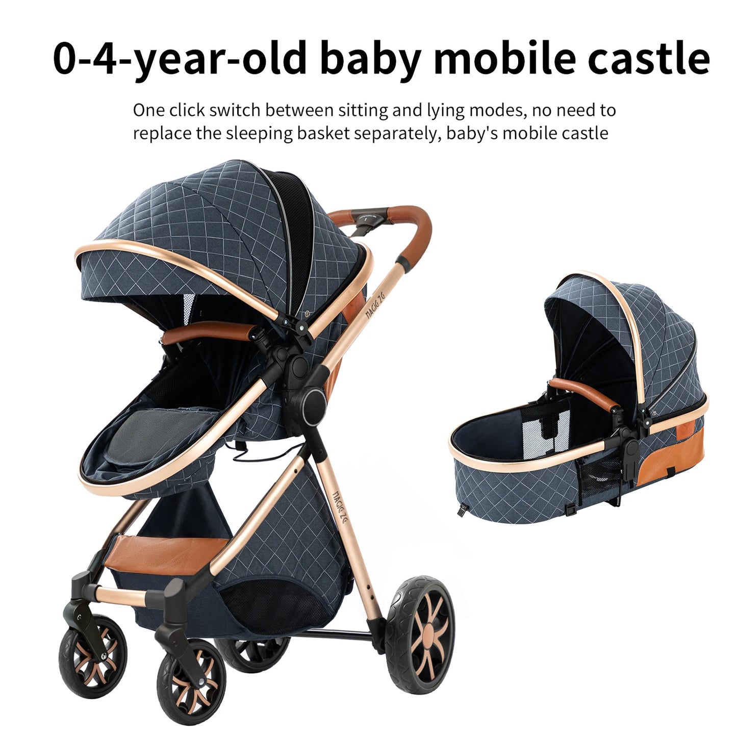 Luxus Kinderwagen 3 in 1 Kinderwagen