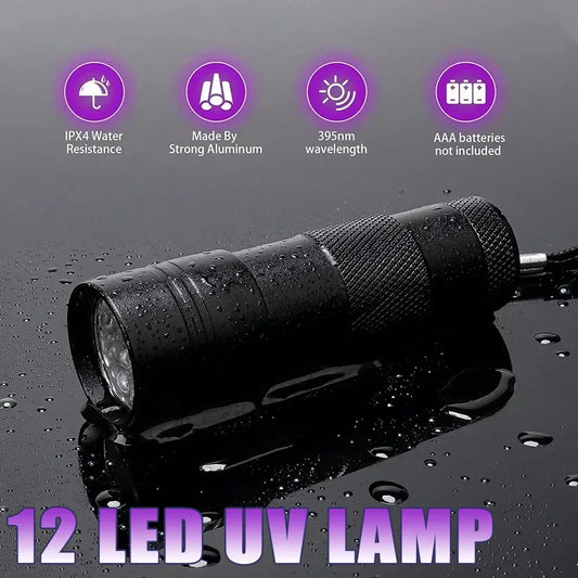 9/12-LED tragbare UV-Taschenlampe