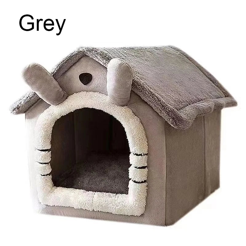 Heimtierbedarf, Betthaus, faltbares Haustierhaus, abnehmbares, waschbares Katzenhaus, Welpenhöhlensofa für kleine Hunde und kleine und mittelgroße Katzen