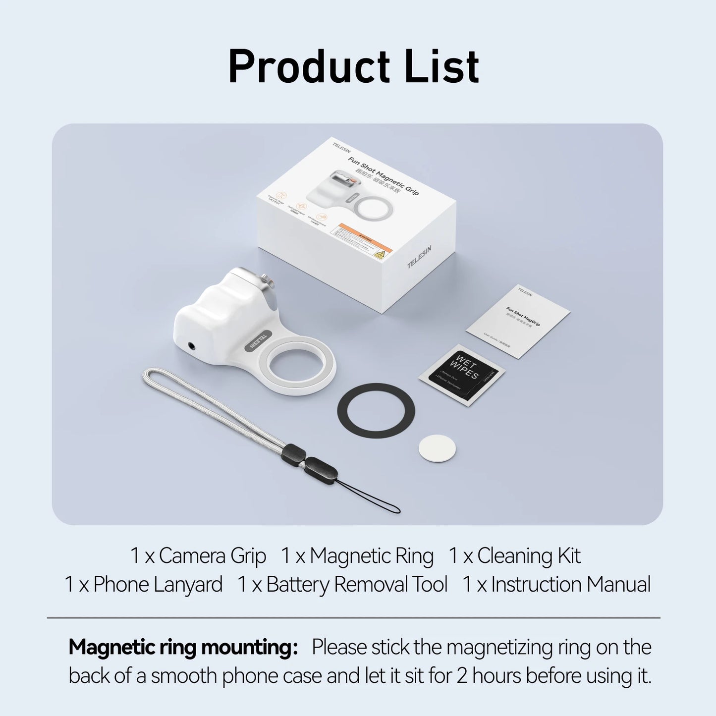 Smartphone Kamera Griff Magnetisch mit Fernbedienung für Iphone und Android