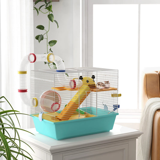 Pawhut Hamsterkäfig mit Tunnelplattformen