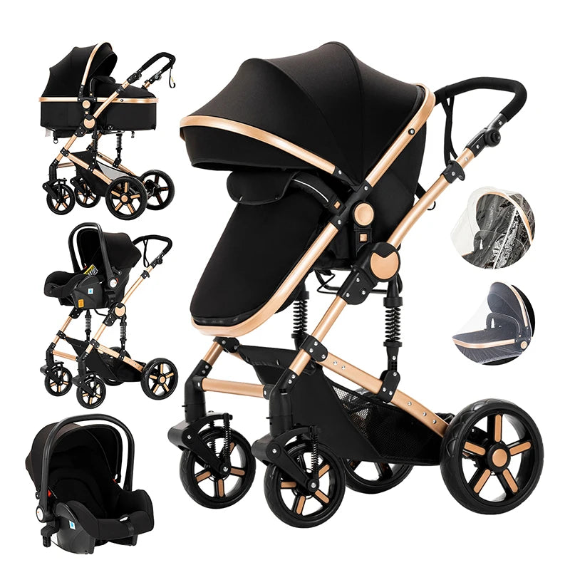 Luxus Kinderwagen 3 in 1 Kinderwagen